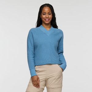 Atajo Long-Sleeve Waffle V-Neck – Women’s